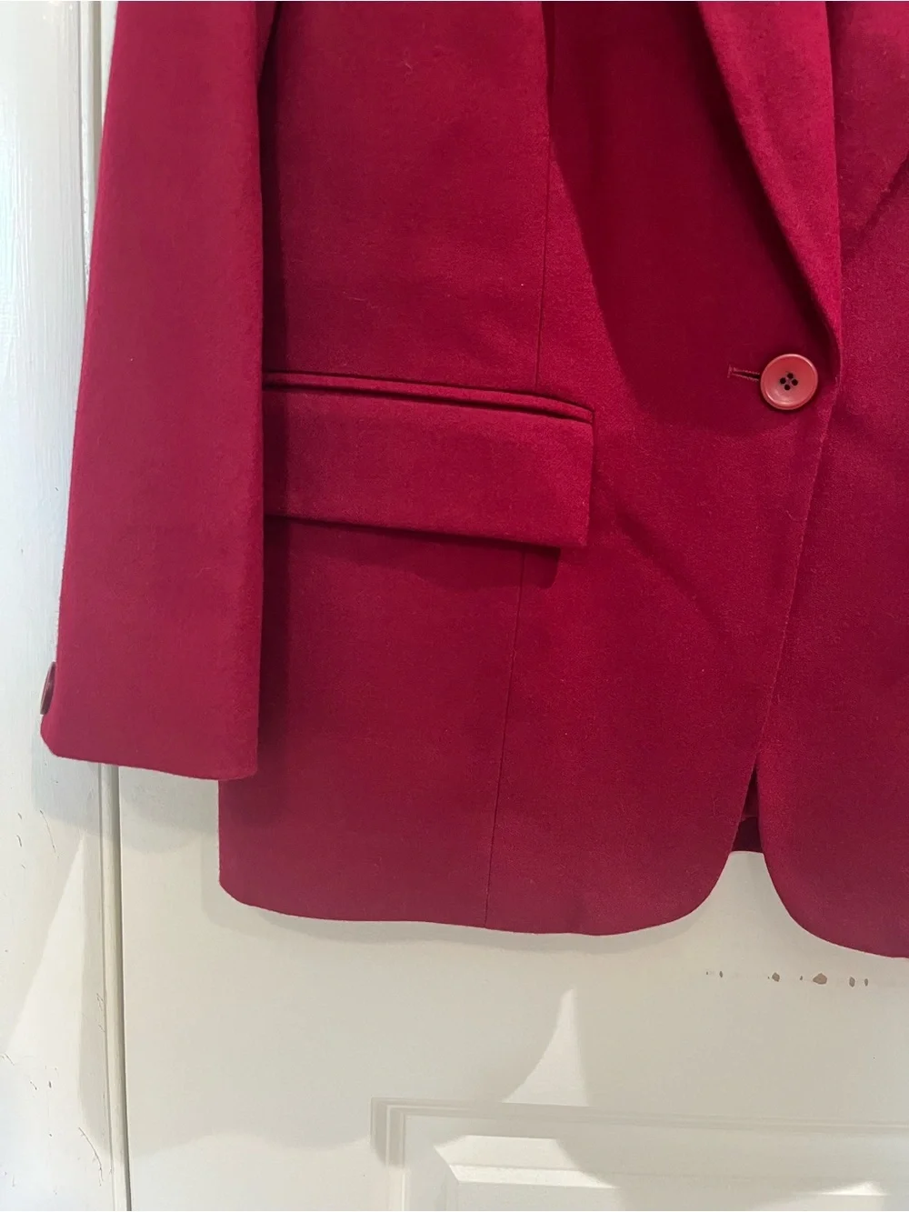 Pendleton Vintage Wool Blazer Single Button Sz 8 Red Office Corporate Academia